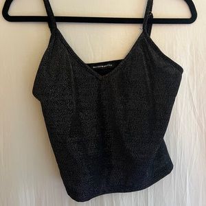 Pacsun sparkly black cropt top